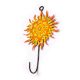Handpainted Sun Design Iron Wall Hook with Traditional Indian Art